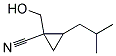 1-HYDROXYMETHYL-2-ISOBUTYL-CYCLOPROPANECARBONITRILE Struktur
