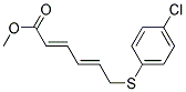 (2E,4E)-6-(4-CHLORO-PHENYLSULFANYL)-HEXA-2,4-DIENOIC ACID METHYL ESTER Struktur