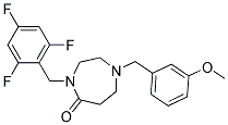 1-(3-METHOXYBENZYL)-4-(2,4,6-TRIFLUOROBENZYL)-1,4-DIAZEPAN-5-ONE Struktur