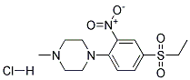 1-[4-(ETHYLSULFONYL)-2-NITROPHENYL]-4-METHYLPIPERAZINE HYDROCHLORIDE|1-(4-(乙基磺?；?-2-硝基苯基)-4-甲基哌嗪鹽酸鹽