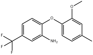 2-(2-METHOXY-4-METHYLPHENOXY)-5-(TRIFLUOROMETHYL)-PHENYLAMINE Struktur