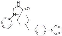 1-PHENYL-8-[4-(1H-PYRROL-1-YL)BENZYL]-1,3,8-TRIAZASPIRO[4.5]DECAN-4-ONE Struktur