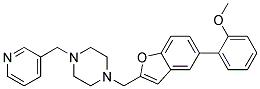 1-([5-(2-METHOXYPHENYL)-1-BENZOFURAN-2-YL]METHYL)-4-(PYRIDIN-3-YLMETHYL)PIPERAZINE Struktur