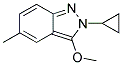 2-CYCLOPROPYL-3-METHOXY-5-METHYL-2H-INDAZOLE Struktur