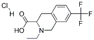 2-ETHYL-7-TRIFLUOROMETHYL-1,2,3,4-TETRAHYDRO-ISOQUINOLINE-3-CARBOXYLIC ACID HYDROCHLORIDE Struktur