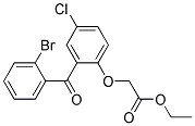 [2-(2-BROMO-BENZOYL)-4-CHLORO-PHENOXY]-ACETIC ACID ETHYL ESTER Struktur