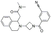 2-(2-[1-(3-CYANOBENZOYL)AZETIDIN-3-YL]-1,2,3,4-TETRAHYDROISOQUINOLIN-1-YL)-N,N-DIMETHYLACETAMIDE Struktur