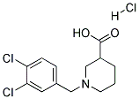 1-(3,4-DICHLORO-BENZYL)-PIPERIDINE-3-CARBOXYLIC ACID HYDROCHLORIDE Struktur