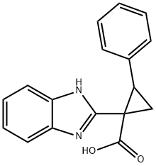 1-(1H-BENZIMIDAZOL-2-YL)-2-PHENYLCYCLOPROPANECARBOXYLIC ACID Struktur