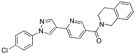 2-((6-[1-(4-CHLOROPHENYL)-1H-PYRAZOL-4-YL]PYRIDIN-3-YL)CARBONYL)-1,2,3,4-TETRAHYDROISOQUINOLINE Struktur