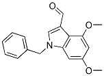 1-Benzyl-4,6-dimethoxy-1H-indole-3-carboxaldehyde Struktur