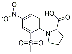 1-[2-(Methylsulphonyl)-4-nitrophenyl]pyrrolidine-2-carboxylic acid Struktur