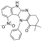 2,2-DIMETHYL-10-NITRO-11-PHENYL-2,3,4,6-TETRAHYDRO-INDOLO[2,3-B]QUINOXALIN-1-ONE Struktur