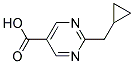 2-(cyclopropylmethyl)pyrimidine-5-carboxylic acid Struktur