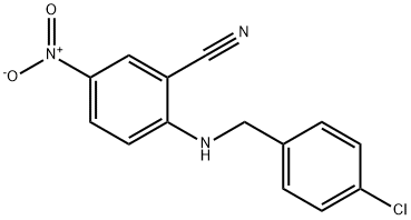 2-(4-Chloro-benzylamino)-5-nitro-benzonitrile Struktur