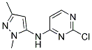 2-chloro-N-(1,3-dimethyl-1H-pyrazol-5-yl)pyrimidin-4-amine Struktur