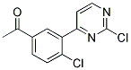 1-[4-Chloro-3-(2-chloro-pyrimidin-4-yl)-phenyl]-ethanone Struktur