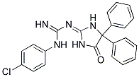 1-(P-CHLOROPHENYL)-3-(5-OXO-4,4-DIPHENYL-2-IMIDAZOLIDINYLIDENE)GUANIDINE Struktur