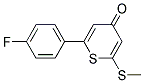 2-(4-Fluorophenyl)-6-methylthio-4H-thiopyran-4-one Struktur