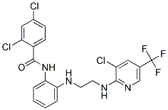 2,4-Dichloro-N-(2-((2-((3-chloro-5-(trifluoromethyl)-2-pyridinyl)amino)ethyl)amino)phenyl)benzenecarboxamide Struktur