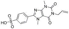 1-ALLYL-3,7-DIMETHYL-8-P-SULFOPHENYLXANTHINE Struktur