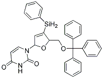 1-(2,5-DIHYDRO-4-(PHENYLSELANYL)-5-((TRITYLOXY)METHYL)FURAN-2-YL)PYRIMIDINE-2,4(1H,3H)-DIONE Struktur