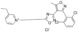 1-({3-[3-(2,6-DICHLOROPHENYL)-5-METHYLISOXAZOL-4-YL]-1,2,4-OXADIAZOL-5-YL}M ETHYL)PYRIDINIUM CHLORIDE Struktur