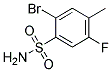 2-BROMO-5-FLUORO-4-METHYLBENZENESULFONAMIDE Struktur