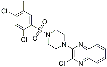 2-CHLORO-3-{4-[(2,4-DICHLORO-5-METHYLPHENYL)SULPHONYL]PIPERAZINO}QUINOXALINE Struktur