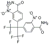 2,2-BIS(4-CARBAMOYL-3-NITROPHENYL)HEXAFLUOROPROPAN Struktur