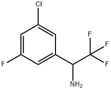 1-(3-CHLORO-5-FLUORO-PHENYL)-2,2,2-TRIFLUORO-ETHYLAMINE Struktur