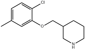 2-CHLORO-5-METHYLPHENYL 3-PIPERIDINYLMETHYL ETHER Struktur