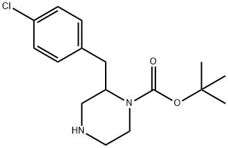 2-(4-CHLORO-BENZYL)-PIPERAZINE-1-CARBOXYLIC ACID TERT-BUTYL ESTER Struktur