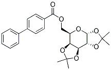 1,2:3,4-DI-O-ISOPROPYLIDENE-6-O-(4-PHENYLBENZOYL)-ALPHA-D-GALACTOPYRANOSE Struktur