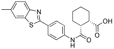 (1S,2R)-2-(([4-(6-METHYL-1,3-BENZOTHIAZOL-2-YL)PHENYL]AMINO)CARBONYL)CYCLOHEXANECARBOXYLIC ACID Struktur