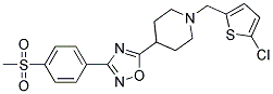 1-[(5-CHLORO-2-THIENYL)METHYL]-4-(3-[4-(METHYLSULFONYL)PHENYL]-1,2,4-OXADIAZOL-5-YL)PIPERIDINE Struktur