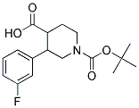 1-(TERT-BUTOXYCARBONYL)-3-(3-FLUOROPHENYL)PIPERIDINE-4-CARBOXYLIC ACID Struktur