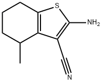 2-AMINO-4-METHYL-4,5,6,7-TETRAHYDRO-1-BENZOTHIOPHENE-3-CARBONITRILE Struktur