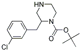 2-(3-CHLORO-BENZYL)-PIPERAZINE-1-CARBOXYLIC ACID TERT-BUTYL ESTER Struktur