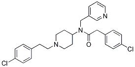 2-(4-CHLOROPHENYL)-N-(1-[2-(4-CHLOROPHENYL)ETHYL]PIPERIDIN-4-YL)-N-(PYRIDIN-3-YLMETHYL)ACETAMIDE Struktur