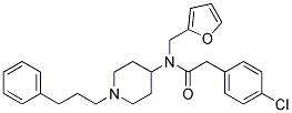 2-(4-CHLOROPHENYL)-N-(2-FURYLMETHYL)-N-[1-(3-PHENYLPROPYL)PIPERIDIN-4-YL]ACETAMIDE Struktur