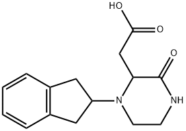 (1-INDAN-2-YL-3-OXO-PIPERAZIN-2-YL)-ACETIC ACID Struktur