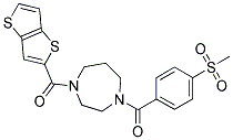 1-[4-(METHYLSULFONYL)BENZOYL]-4-(THIENO[3,2-B]THIEN-2-YLCARBONYL)-1,4-DIAZEPANE Struktur