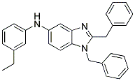 (1,2-DIBENZYL-1H-BENZOIMIDAZOL-5-YL)-(3-ETHYL-PHENYL)-AMINE Struktur