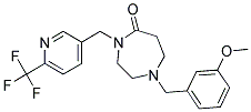 1-(3-METHOXYBENZYL)-4-([6-(TRIFLUOROMETHYL)PYRIDIN-3-YL]METHYL)-1,4-DIAZEPAN-5-ONE Struktur