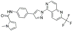 1-METHYL-N-(4-(1-[2-(TRIFLUOROMETHYL)-1,6-NAPHTHYRIDIN-5-YL]-1H-PYRAZOL-4-YL)PHENYL)-1H-PYRROLE-2-CARBOXAMIDE Struktur