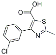 2-Methyl-4-(3-Chlorophenyl)-5-Thiazole-Carboxylic Acid Struktur