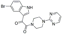 1-(5-Bromoindol-3-yl)-2-(4-pyrimidin-2-ylpiperazino)ethane-1,2-dione Struktur