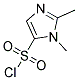 1,2-Dimethyl-1H-imidazole-5-sulphonyl chloride Struktur