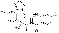 2-AMINO-4-CHLORO-N-[(1R,2R)-2-(2,4-DIFLUORO-PHENYL)-2-HYDROXY-1-METHYL-3-[1,2,4]TRIAZOL-1-YL-PROPYL]-BENZAMIDE Struktur